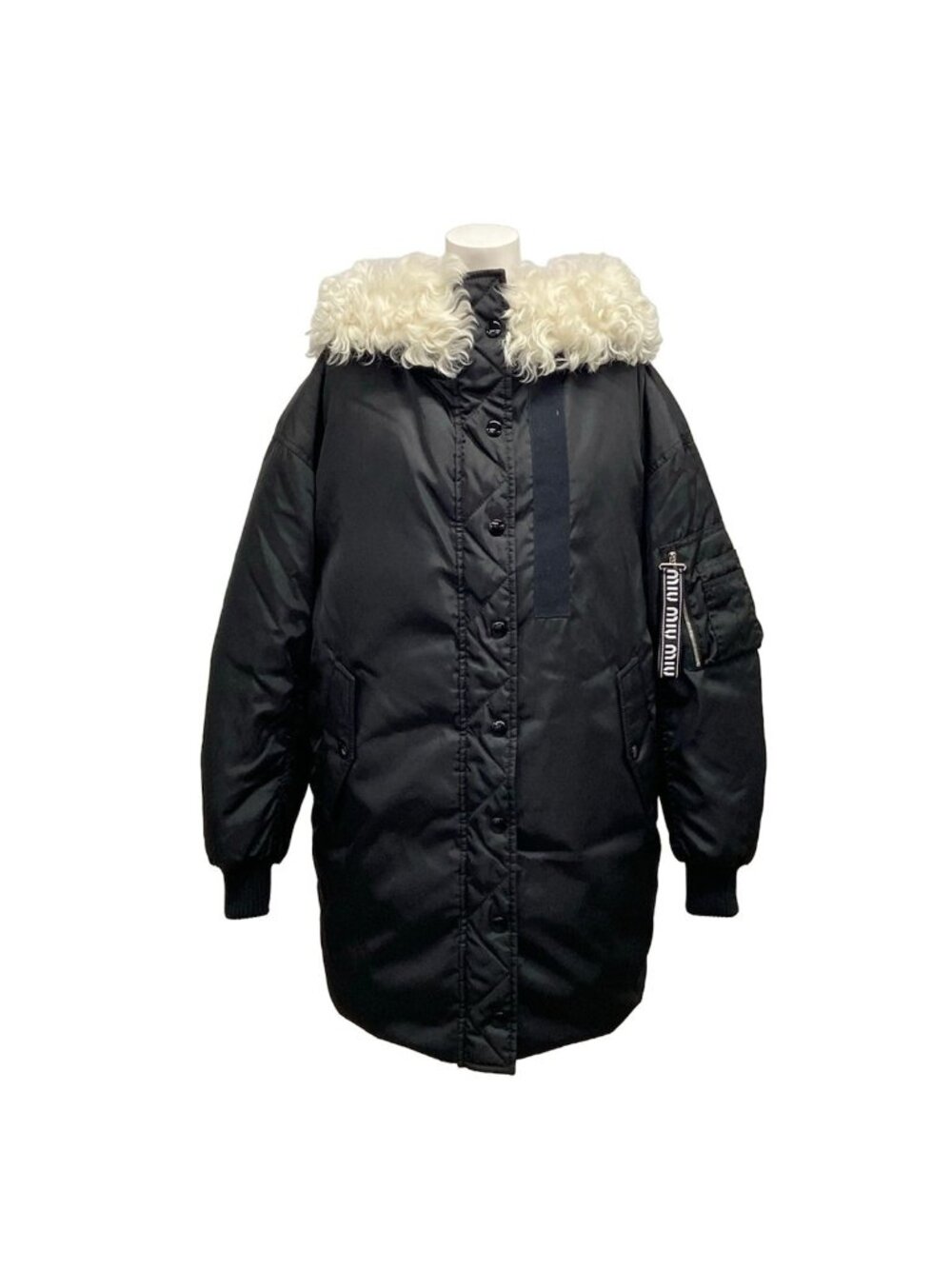 Miu Miu Down Coat S Black White 38